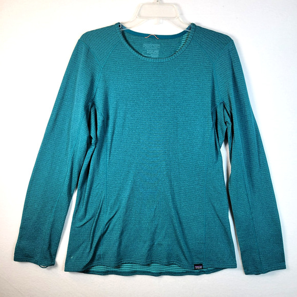 Patagonia Tops - Patagonia Womens Capilene Baselayer Top Size Large Green Winter Warm Cabin Ski